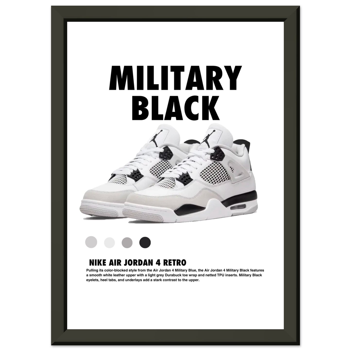 Jordan 4 Retro "MILITARY BLACK"
