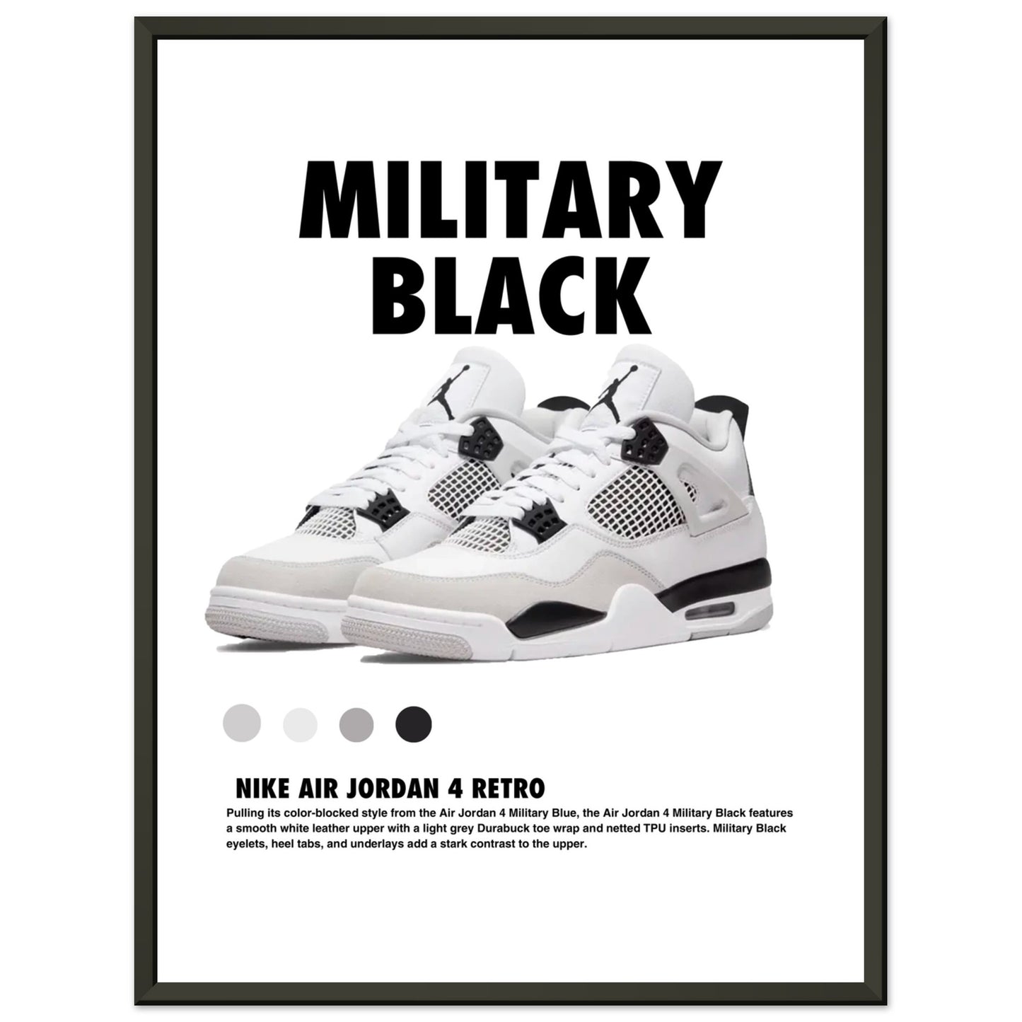 Jordan 4 Retro "MILITARY BLACK"