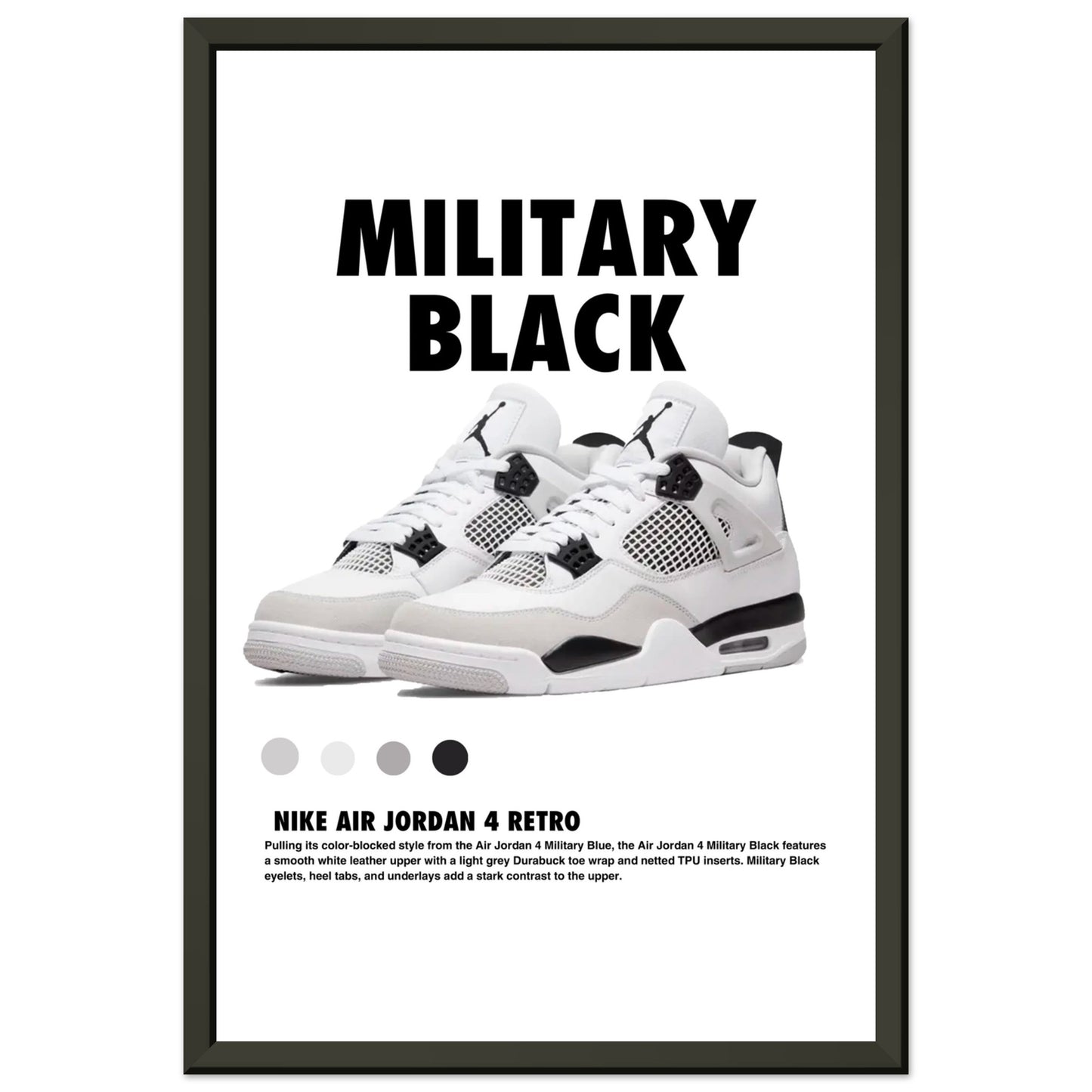 Jordan 4 Retro "MILITARY BLACK"
