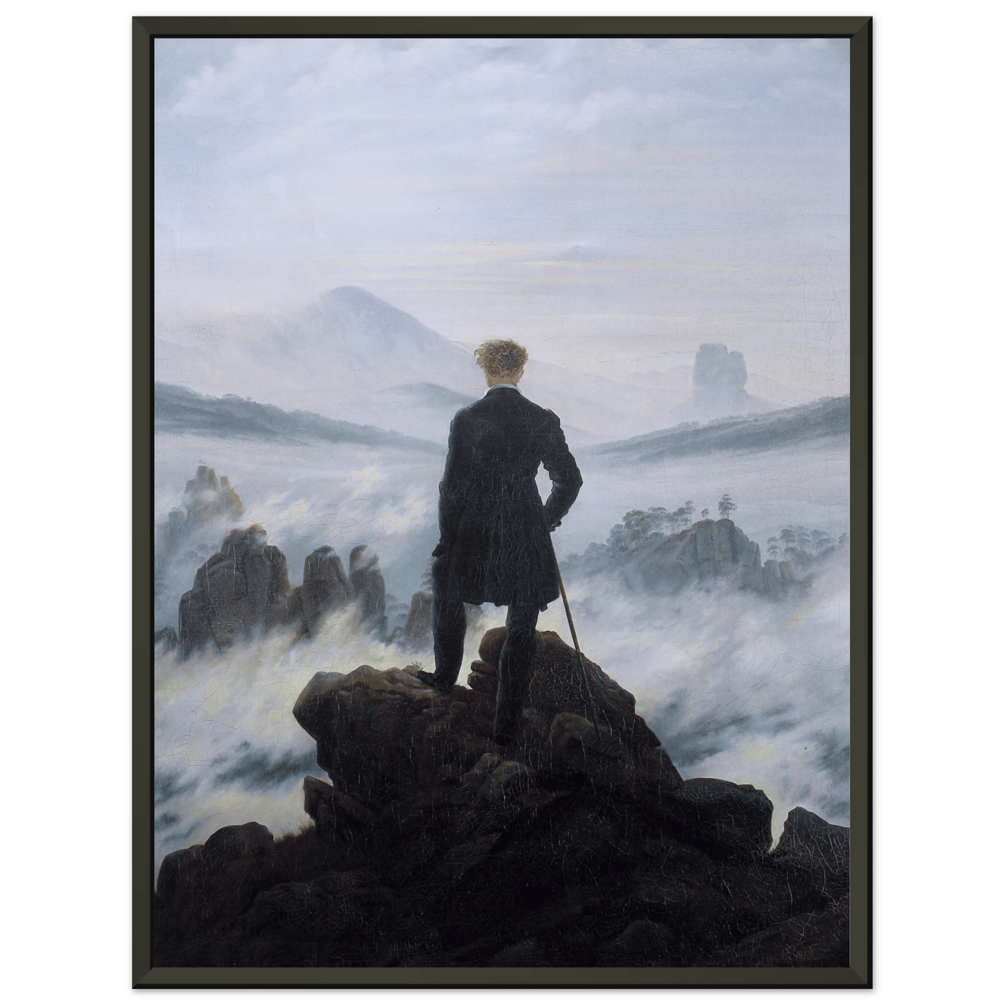 Caspar David Friedrich "El caminante sobre el mar de nubes"